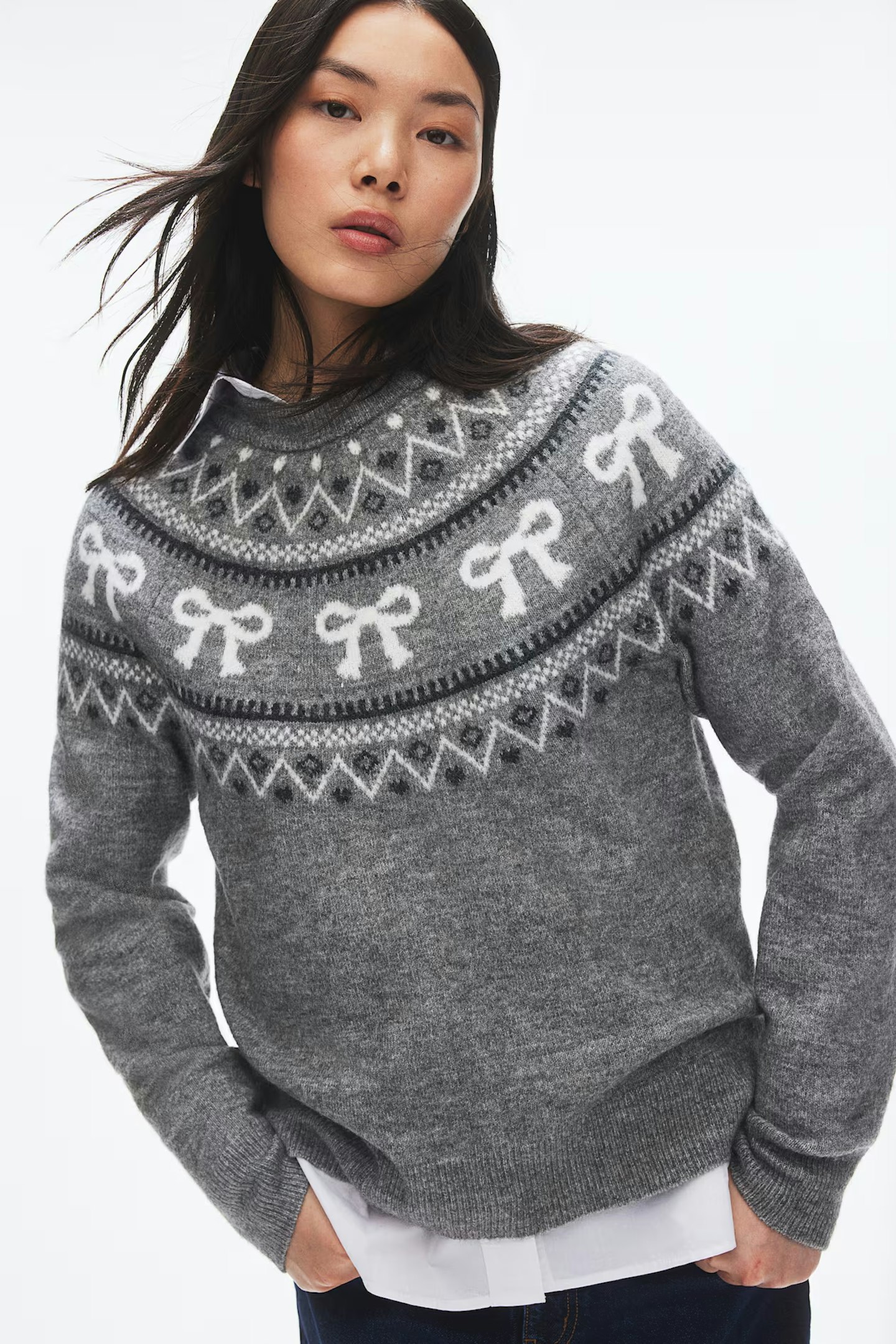 H&M JACQUARD-KNIT JUMPER