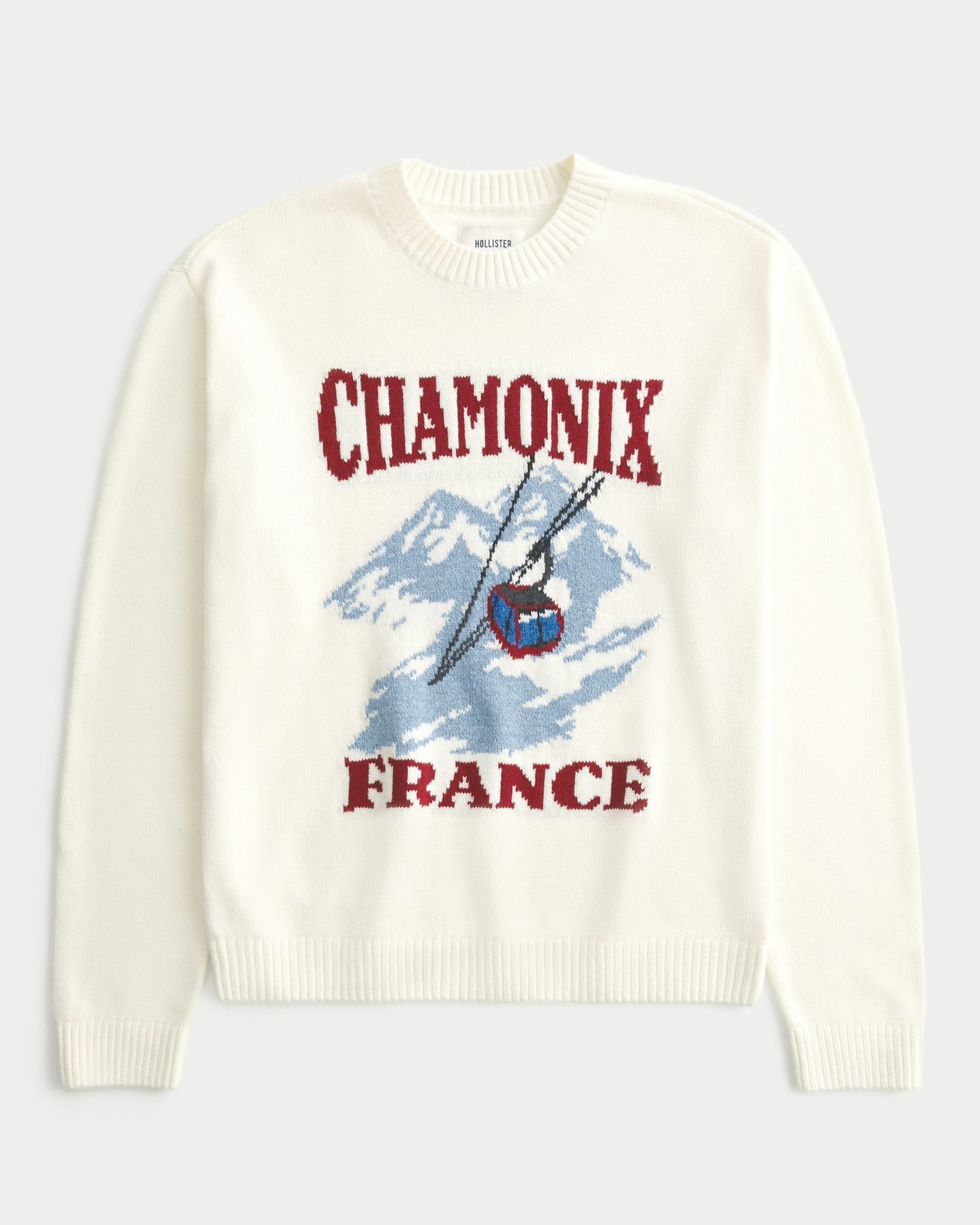 RELAXED CHAMONIX FRANCE GRAPHIC CREW SWEATER
