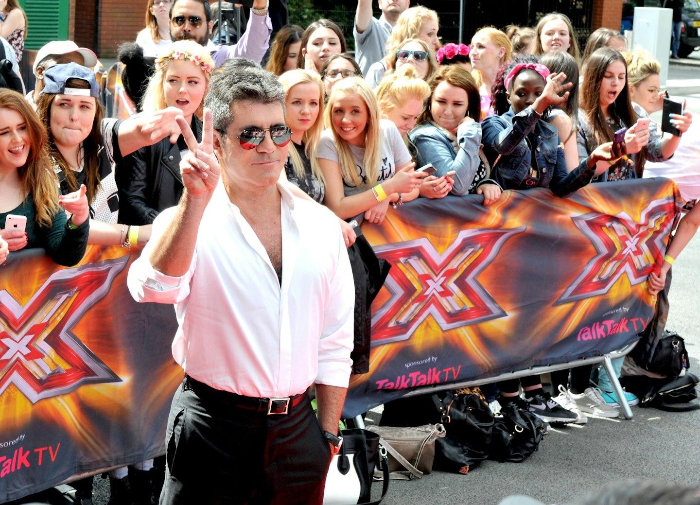 Simon Cowell arrives at an X Factor audition in 2014