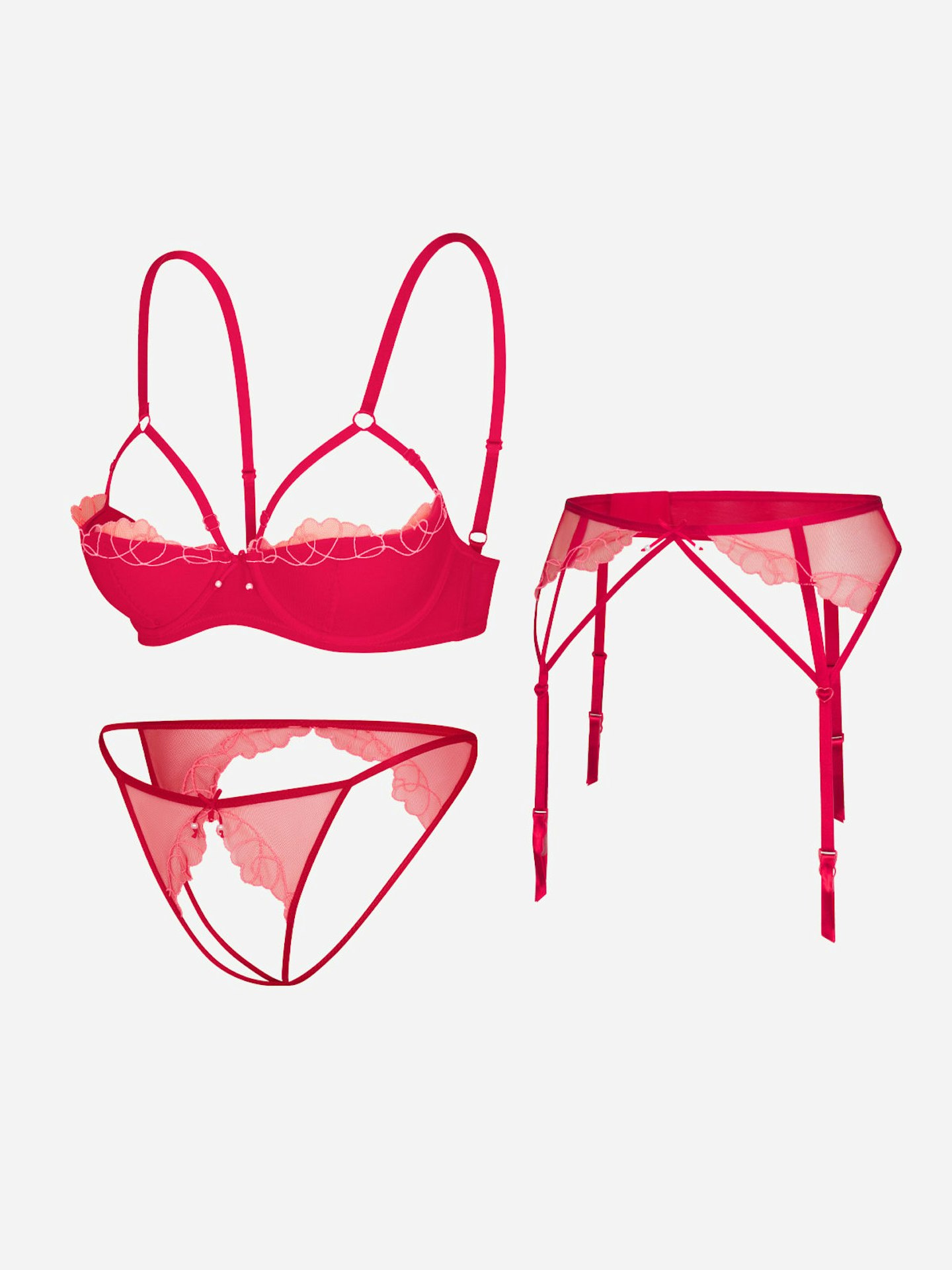 CATCH ME CUPID LINGERIE 3-PIECE SET