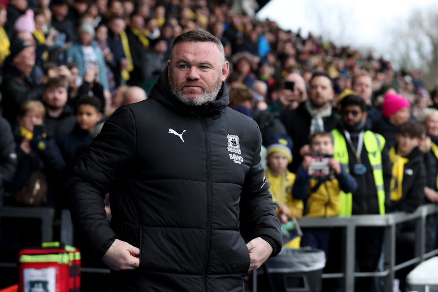 Wayne Rooney, Plymouth Argyle head coach looks on during the Sky Bet Championship match between Oxford United FC and Plymouth Argyle FC