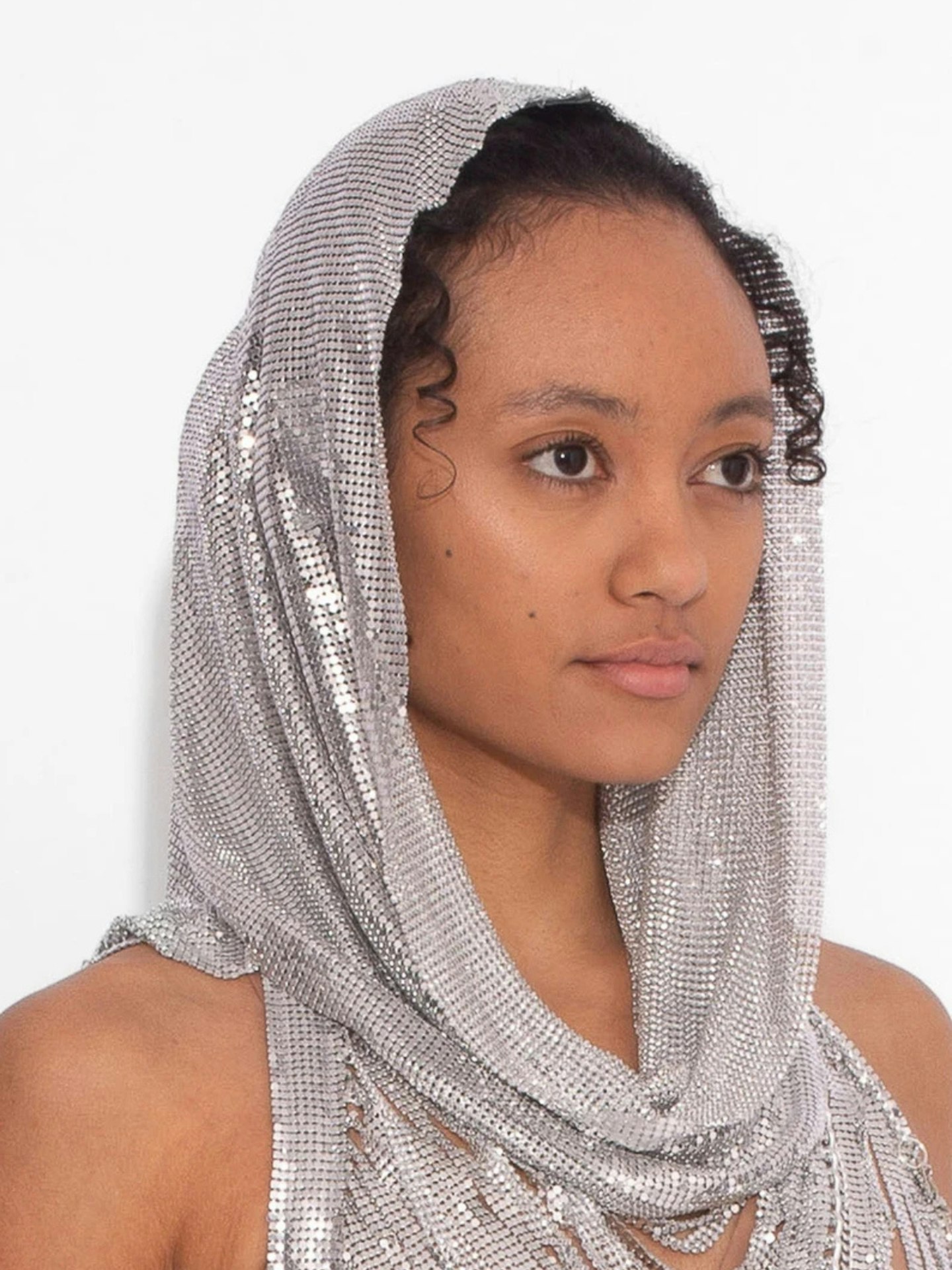 Etsy Draped Chainmail Hood In Silver