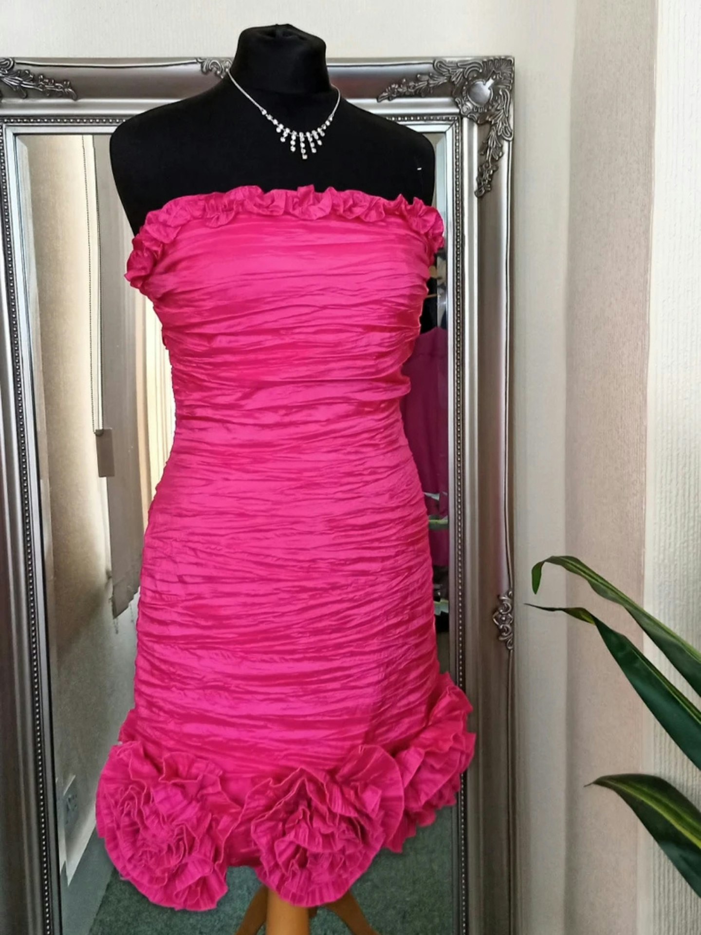 Etsy Pink Taffeta Wiggle Dress