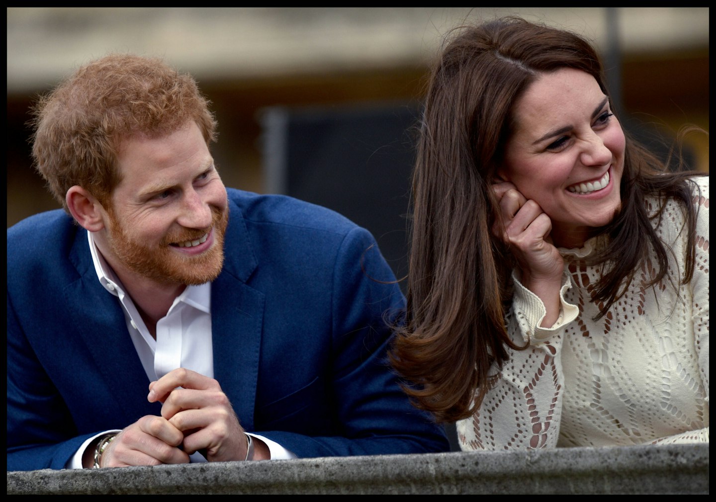 Prince Harry and Kate Middleton smiling