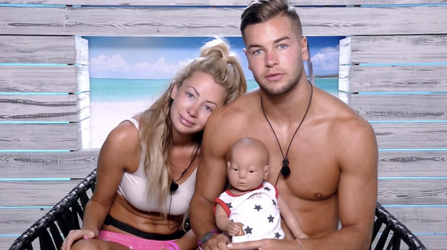 Olivia and Chris in the Love Island villa