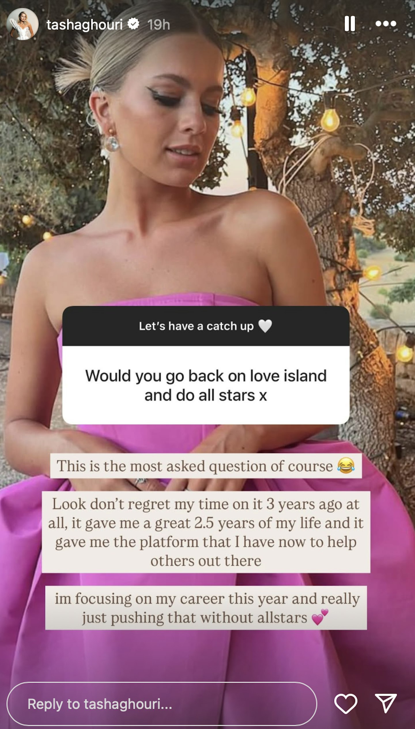 Tasha's Instagram