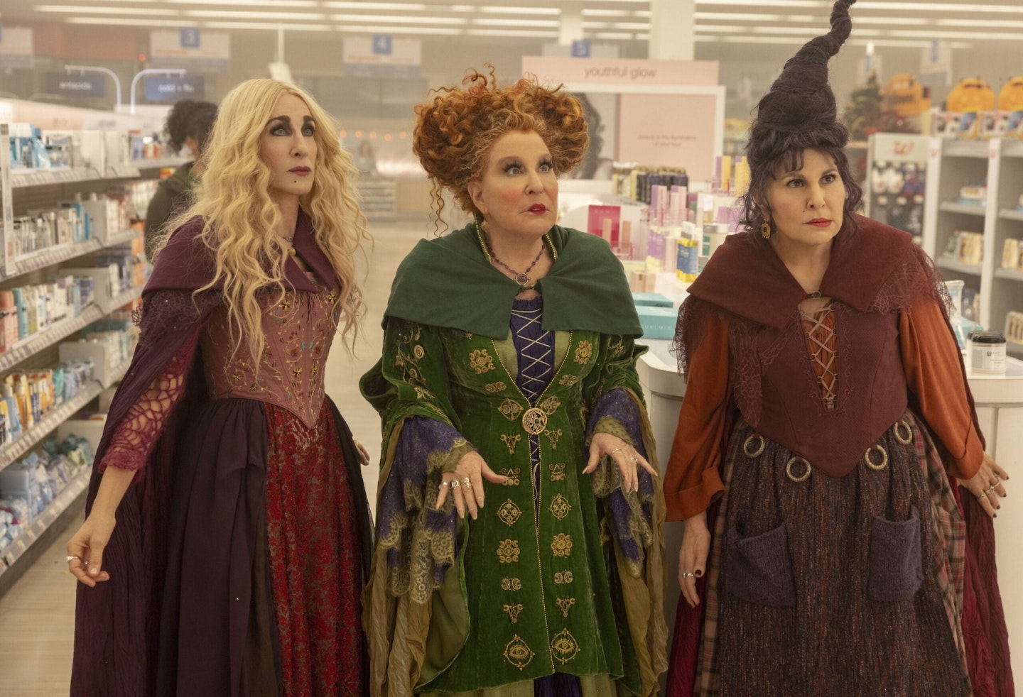 Sarah Jessica Parker, Bette Midler and Kathy Najimy in Hocus Pocus 2