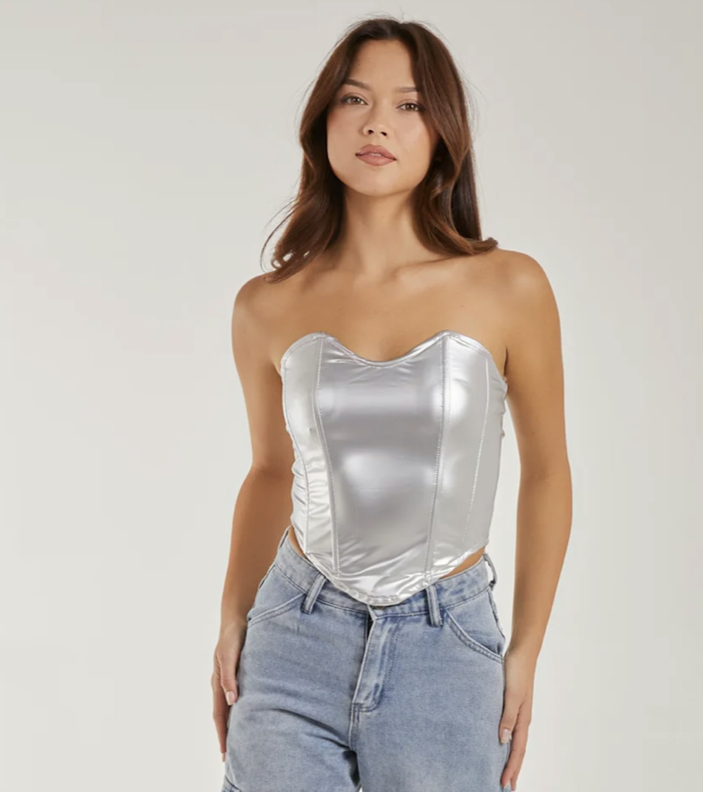 silver corset