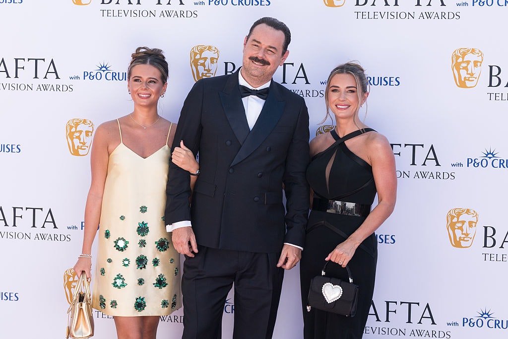 Dani Dyer with dad Danny and sister Sunnie Jo