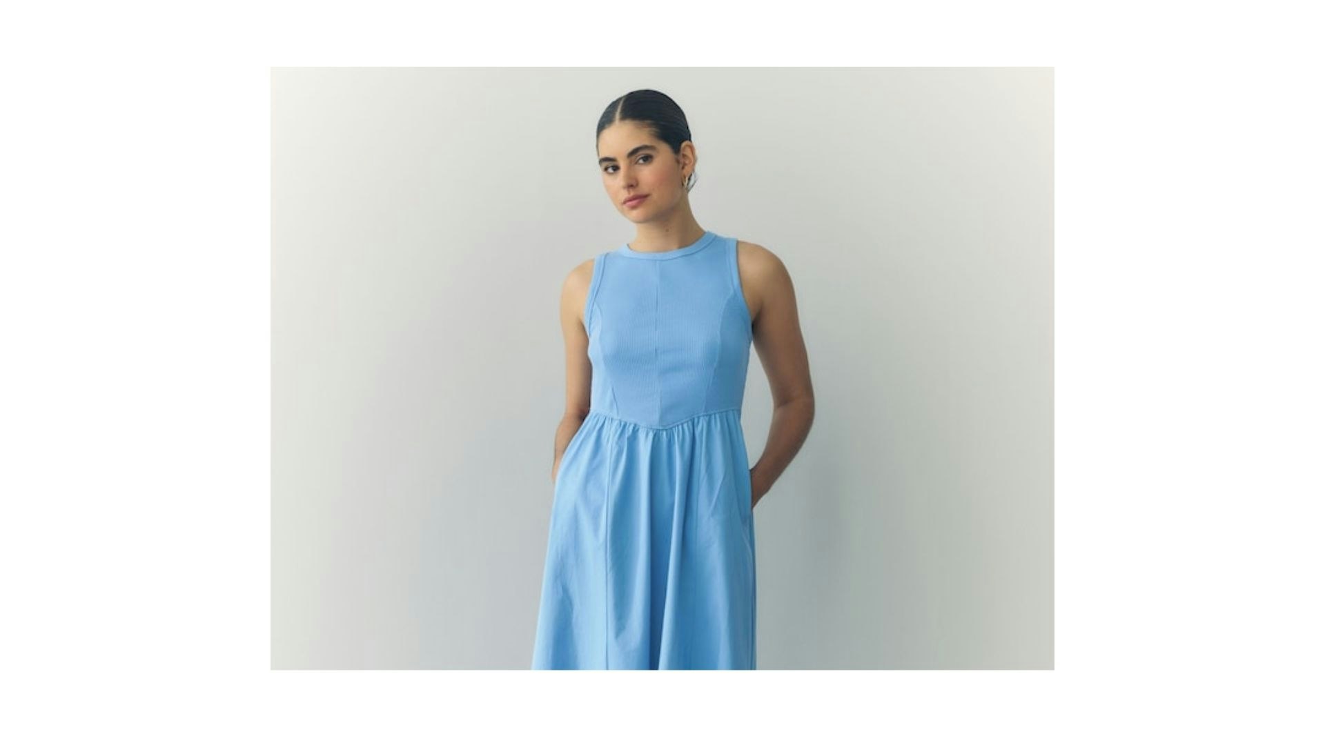 whats happening midi dress sky blue Emily Wrapped Waist Midi Dress / Sky Blue | MESHKI