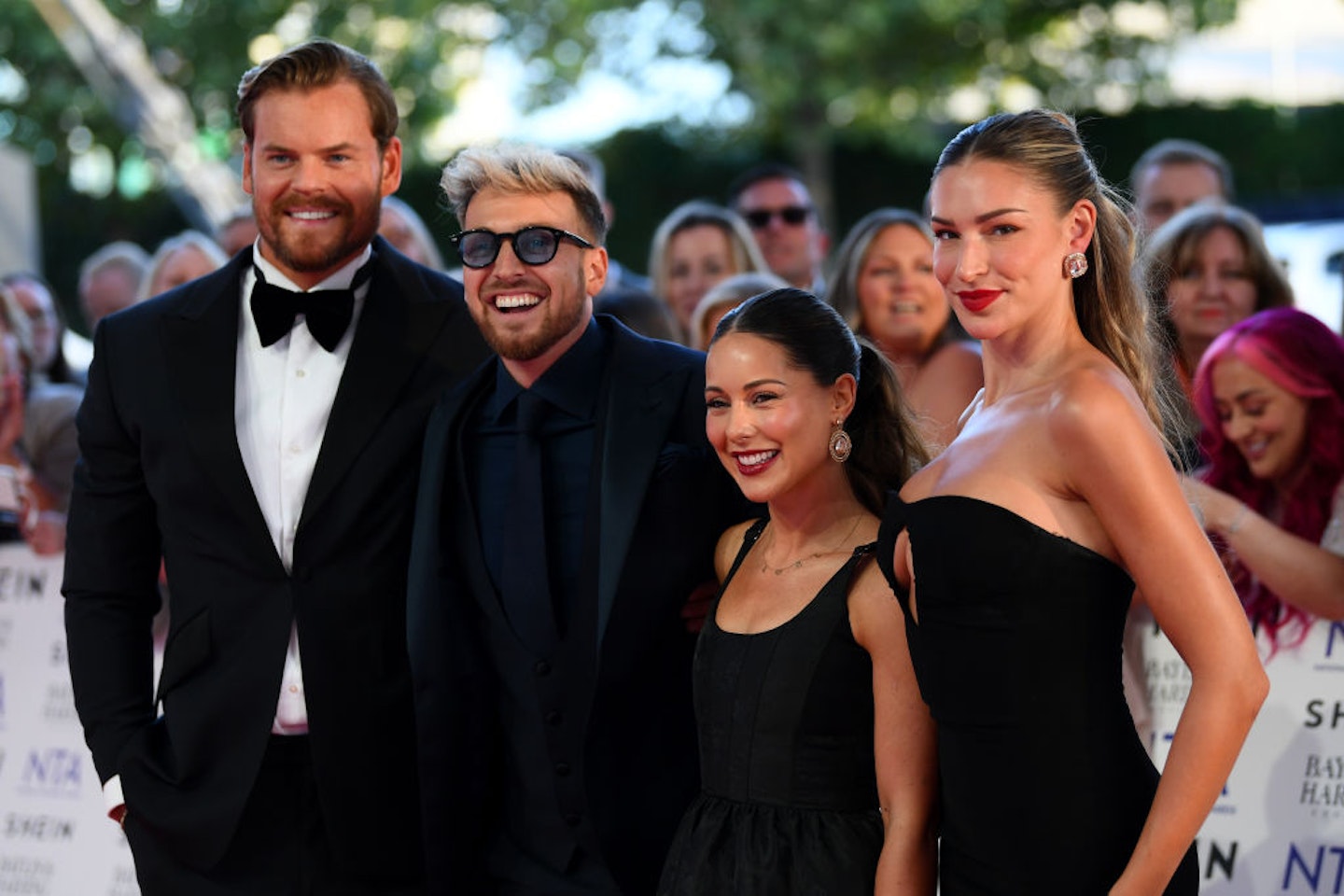 Sam Thompson with sister Louise, her husband Ryan and his ex-girlfriend Zara McDermott