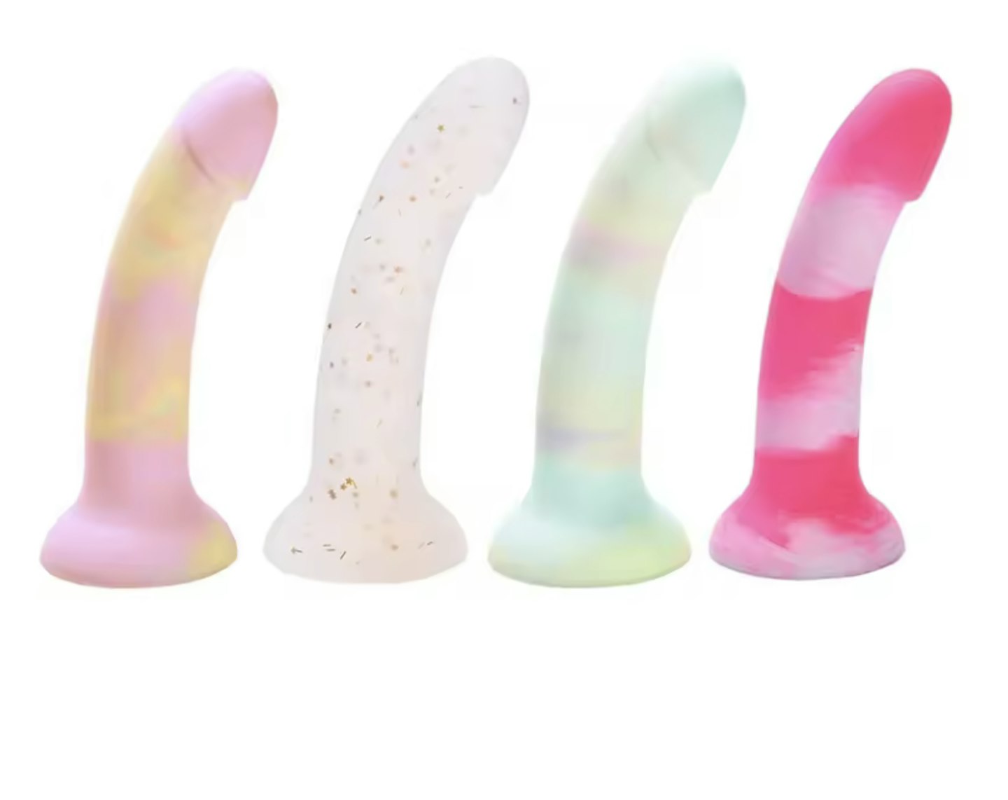 Suction silicone dildo