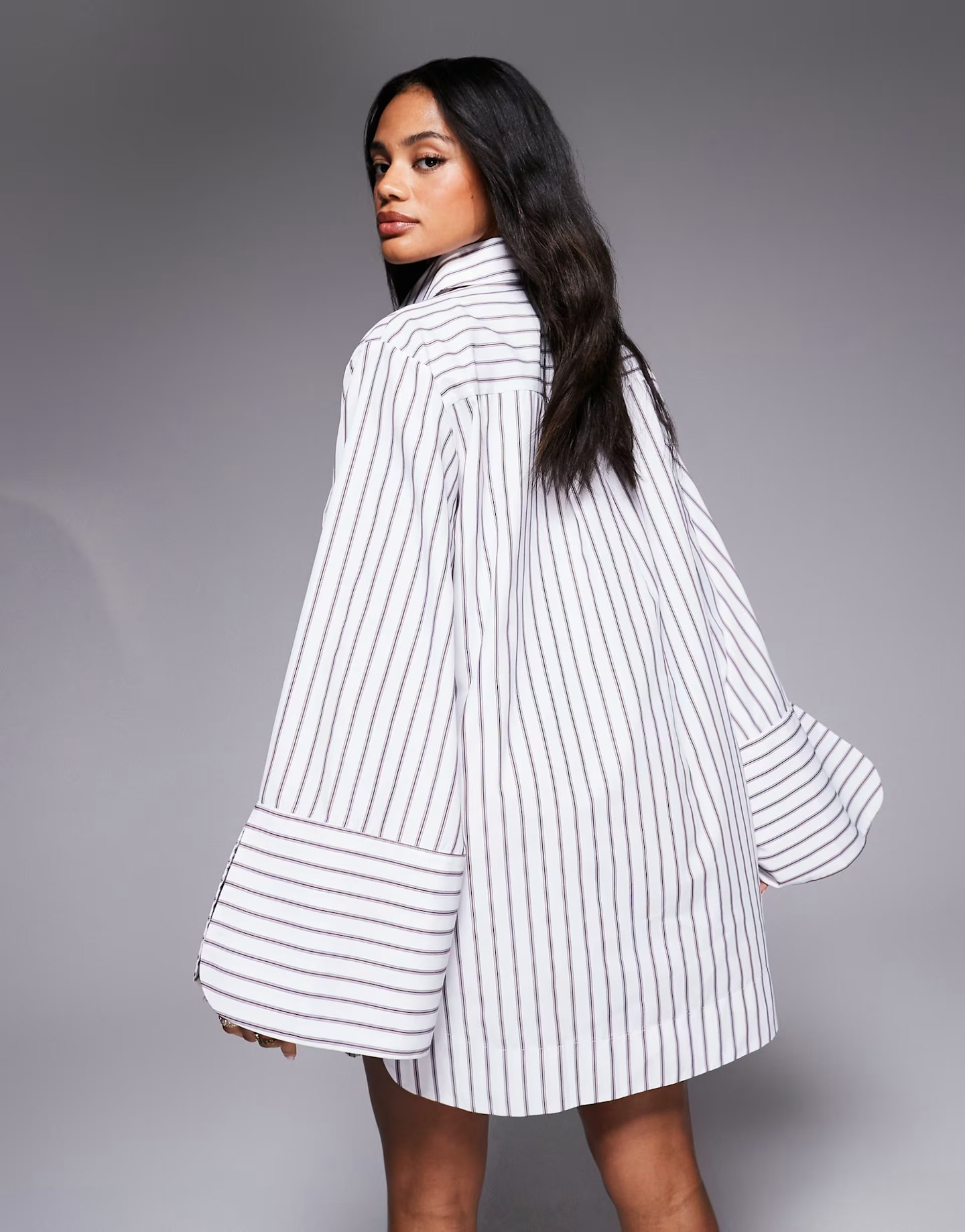 asos pinstripe oversized mini dress
