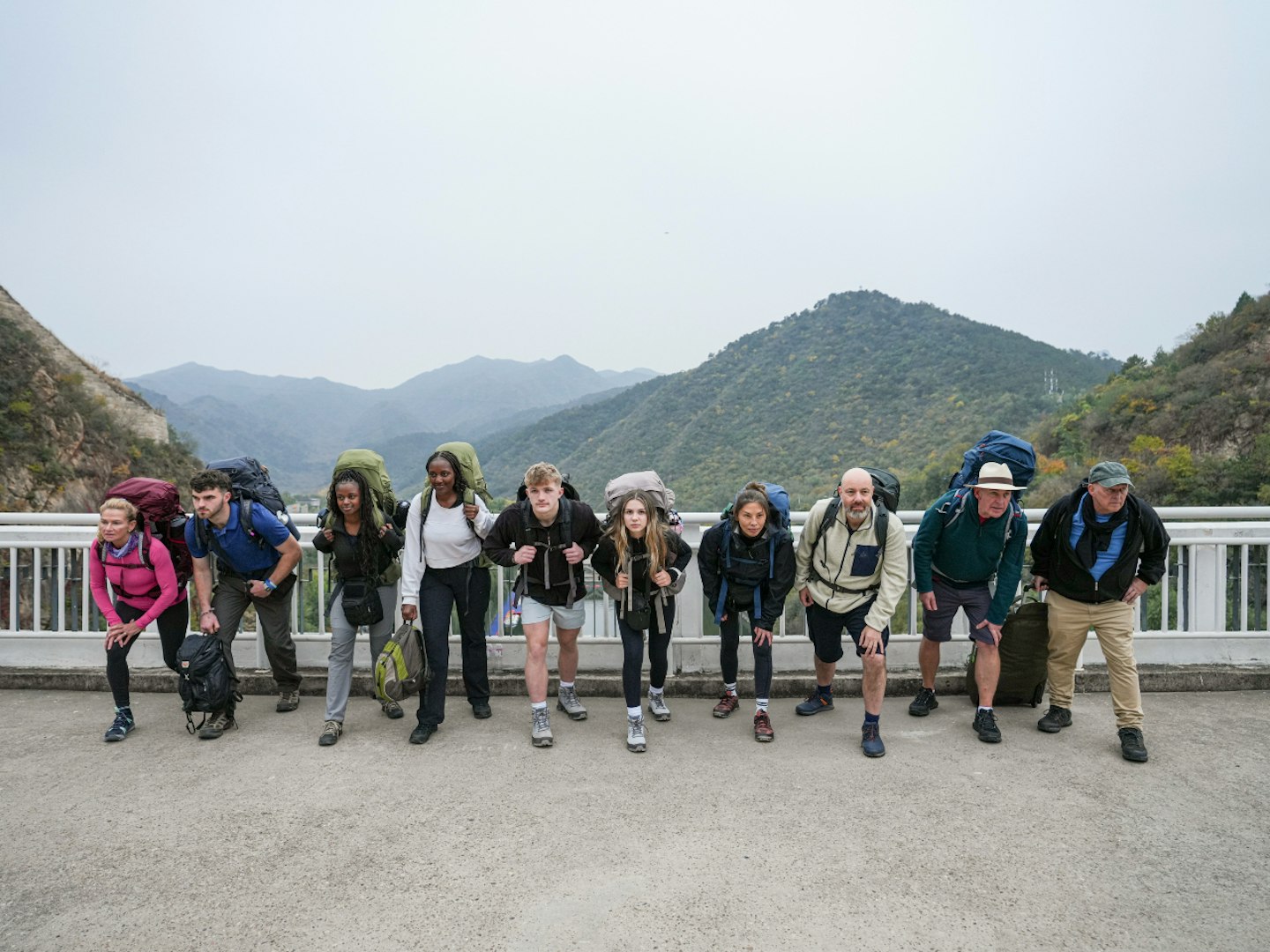 Race Across The World's Caroline, Tom, Elizabeth, Letitia, Fin, Sioned, Yin, Gaz, Brian and Melvin