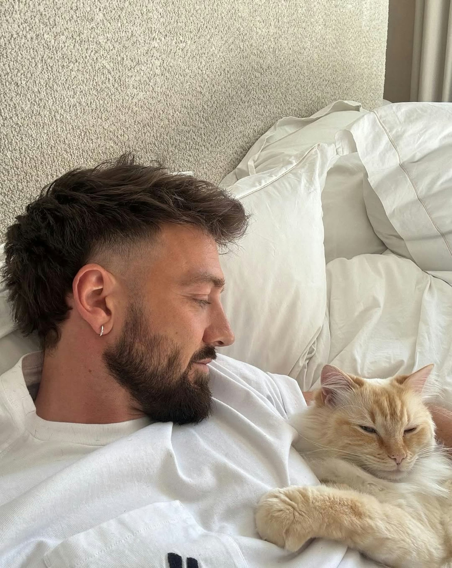 Sam Thompson and his cat