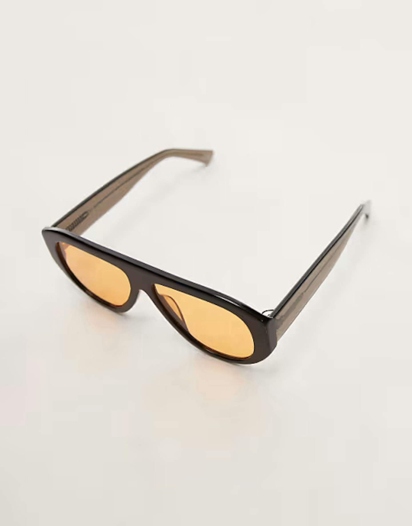 TOPSHOP PREMIUM MAURITUS ANGULAR ACETATE SUNGLASSES IN BLACK