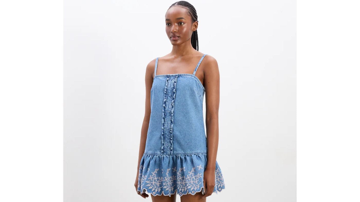 This denim dress is a summer must have  and it's currently half price