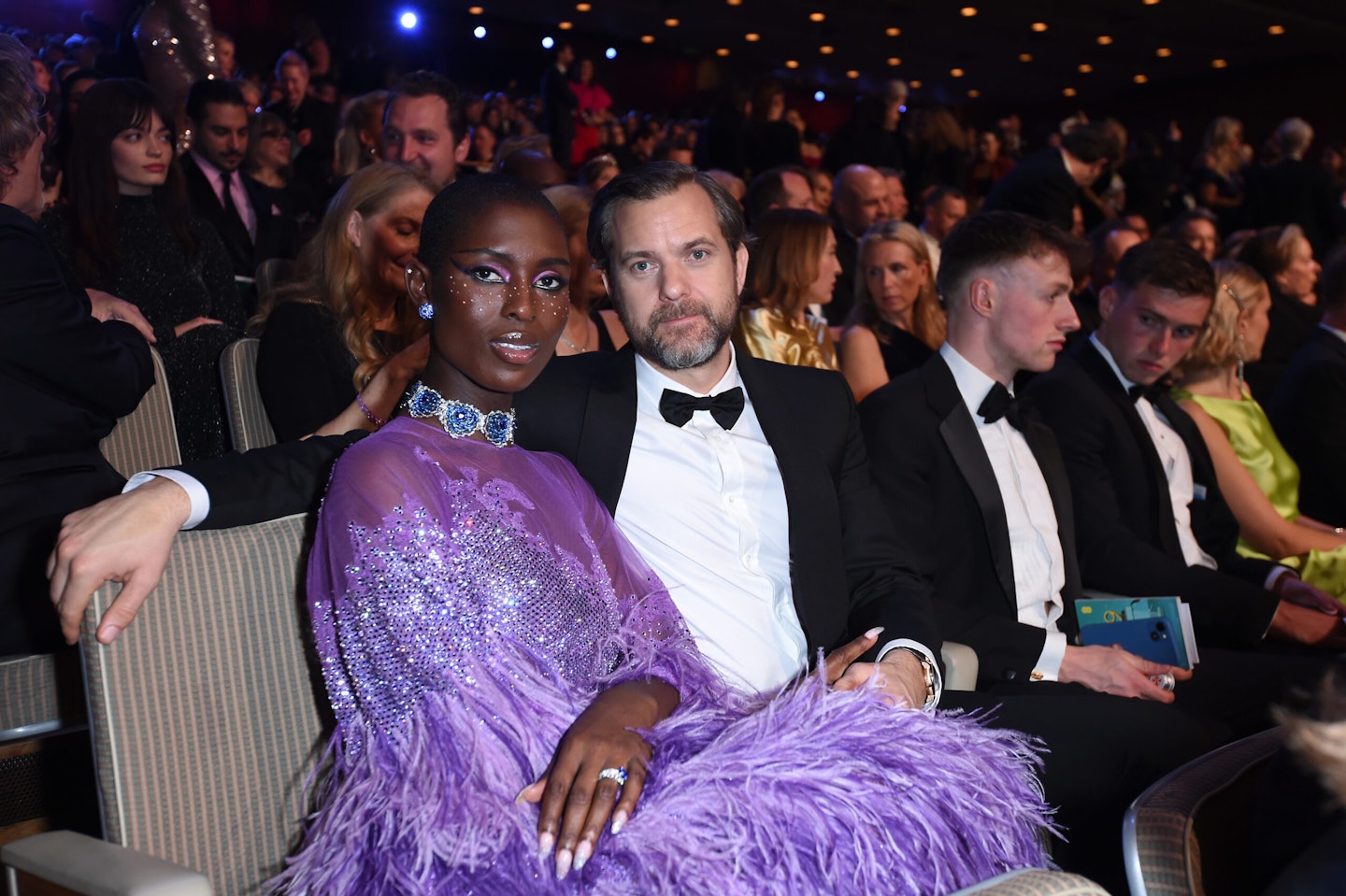 Jodie Turner-Smith and Joshua Jackson at the 2023 BAFTAs