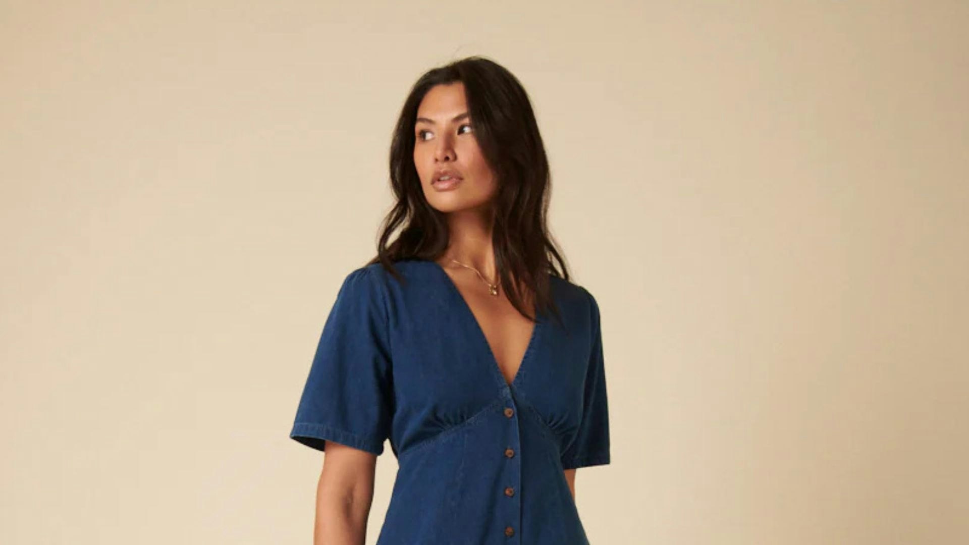 blue denim shannon midi dress Buy Nobodys Child Blue Denim Shannon Midi Dress from Next Netherlands