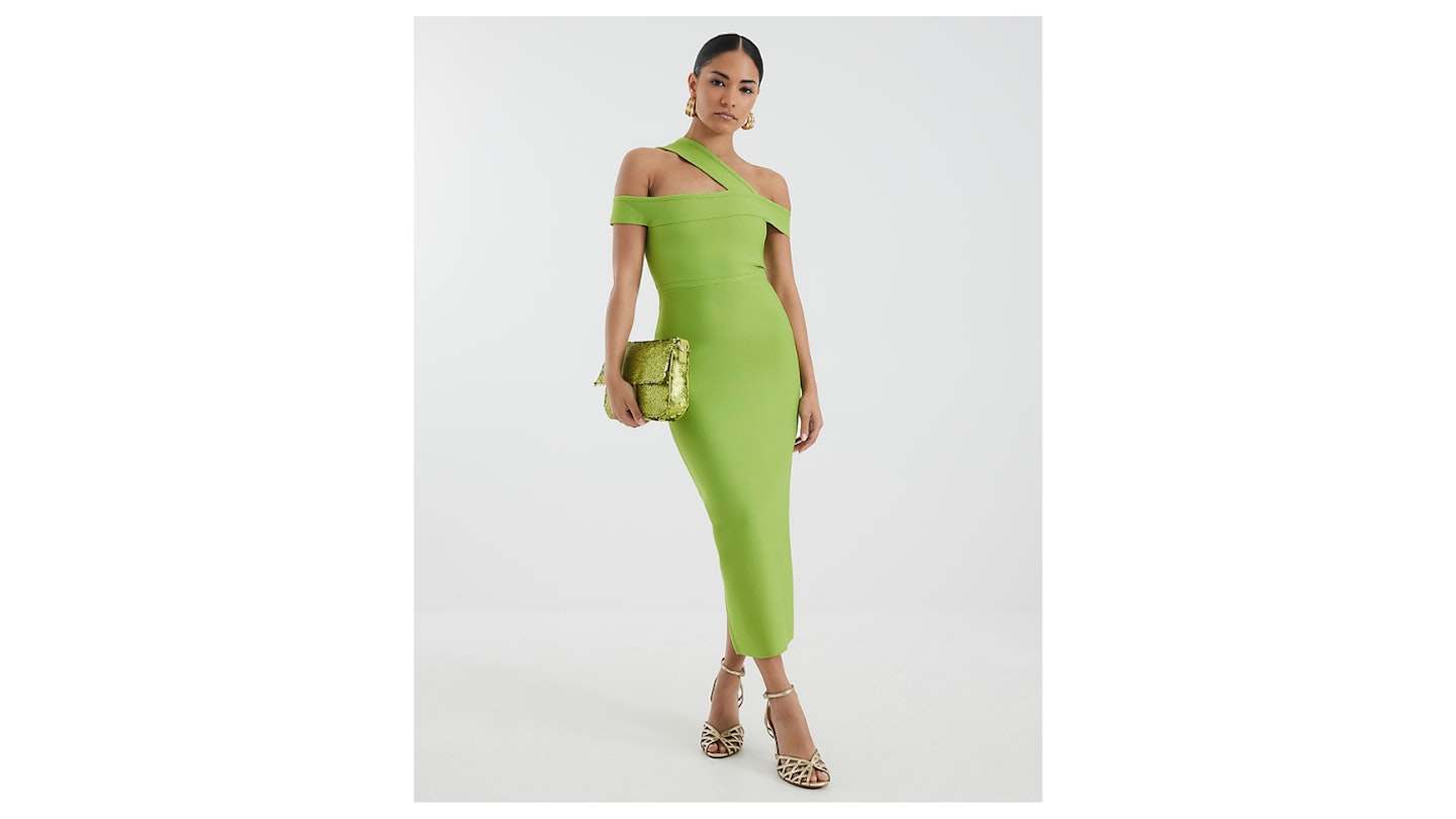 river island lime green dress River Island Lime Green Cami Twist Tie Knot Front Mini Summer Dress Uk 10 12