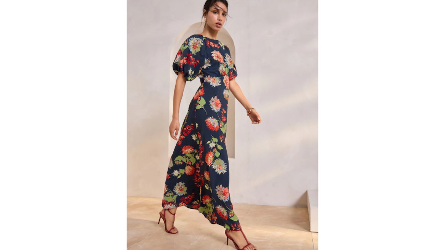 summer wedding guest dress with sleeves Maxigerui Women's Long Sleeve Floral Maxi 2026 Spring Dress Blue Watercolor S at Amazon Women's Clothing store If you want more 29 Best Long Sleeve Wedding