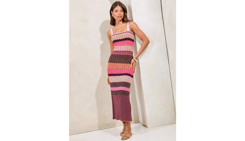 Crochet is everywhere this summer  and this dress has us swooning
