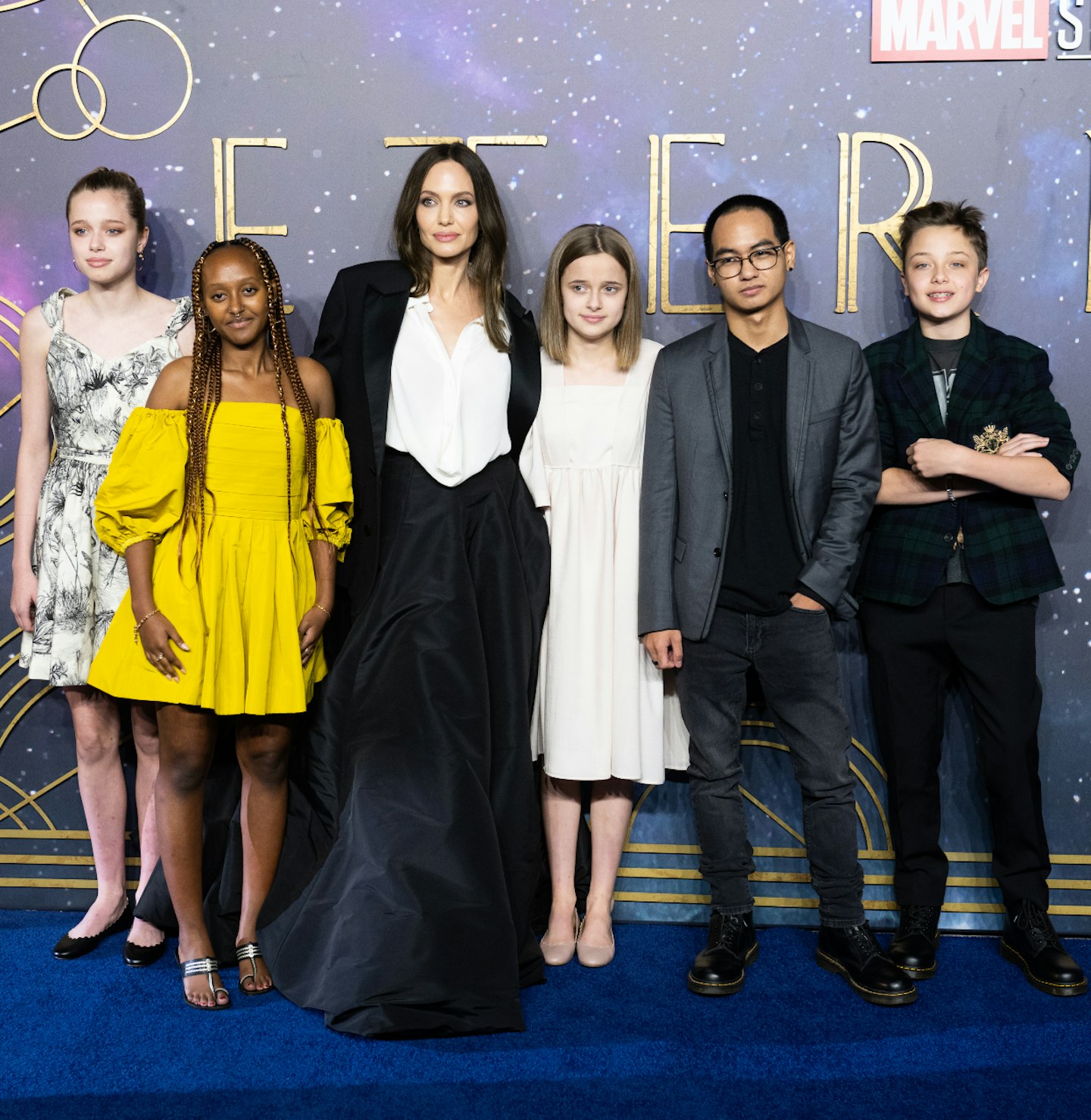 Angelina Jolie and her children