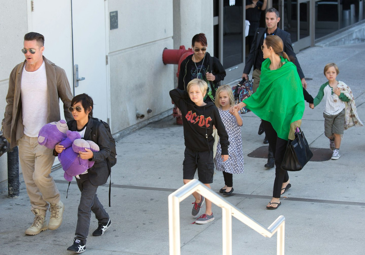 Brad Pitt, Angelina Jolie and their children