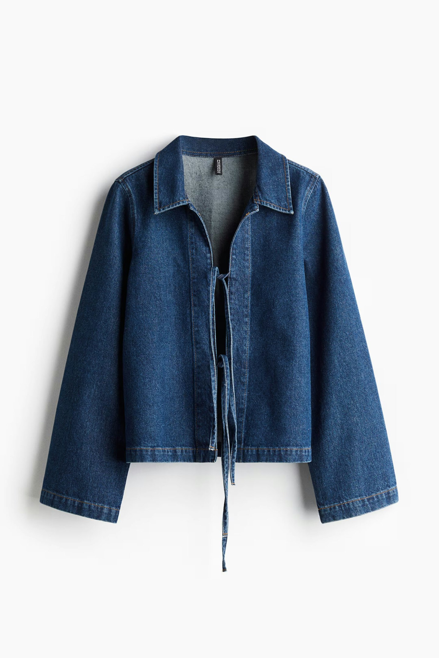 H&M Tie Front Denim Jacket