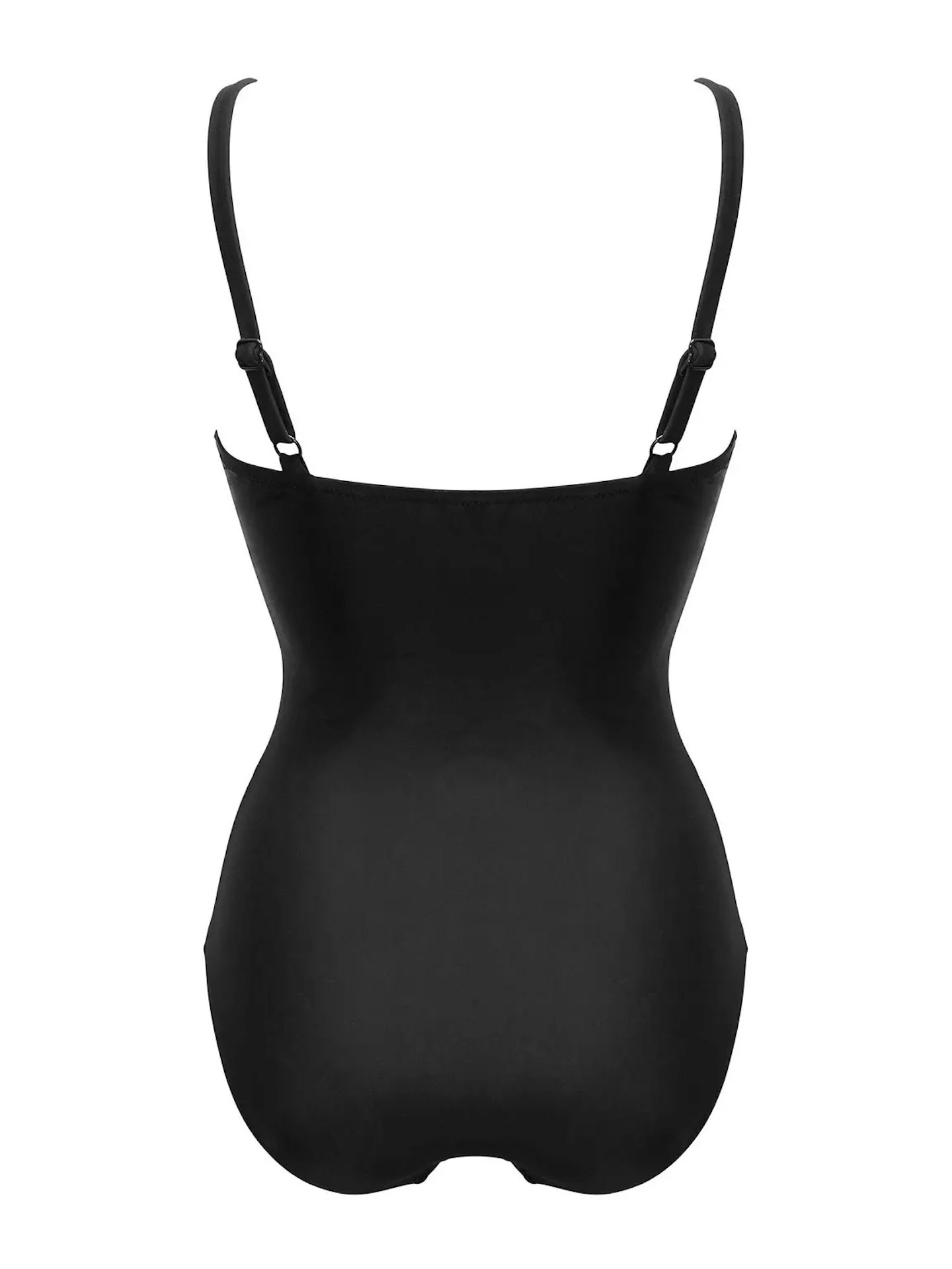 monochrome tummy control adjustable straps swimsuit
