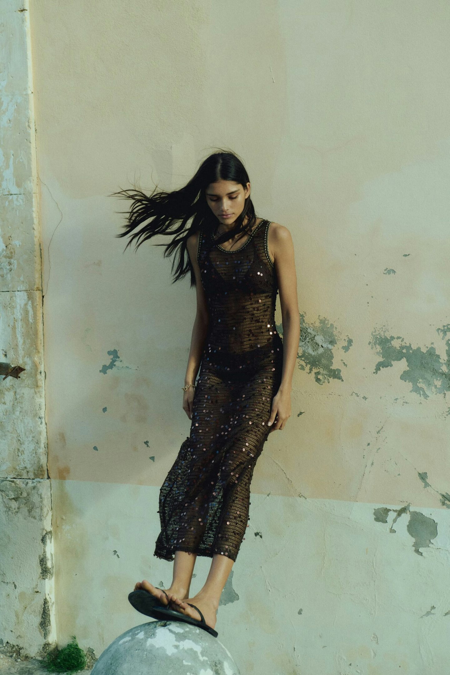 H&M Sequined Net Dress