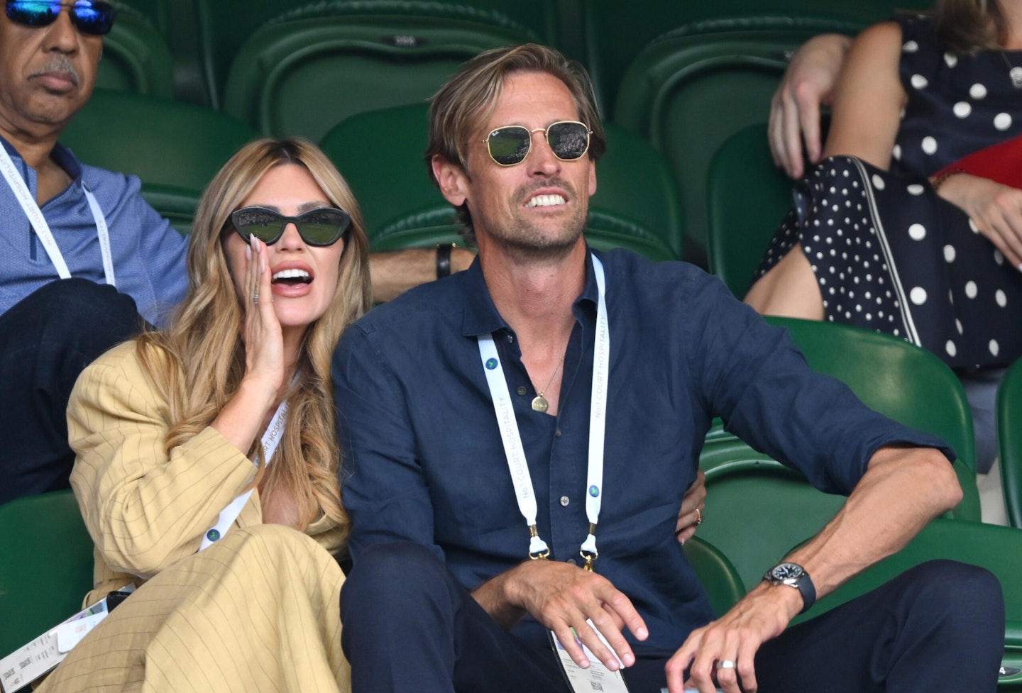 Abbey Clancy and Peter Crouch at Wimbledon earlier this month