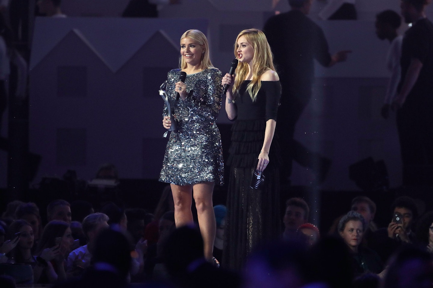 Holly Willoughby and Fearne Cotton presenting a Brit Award together back in 2017