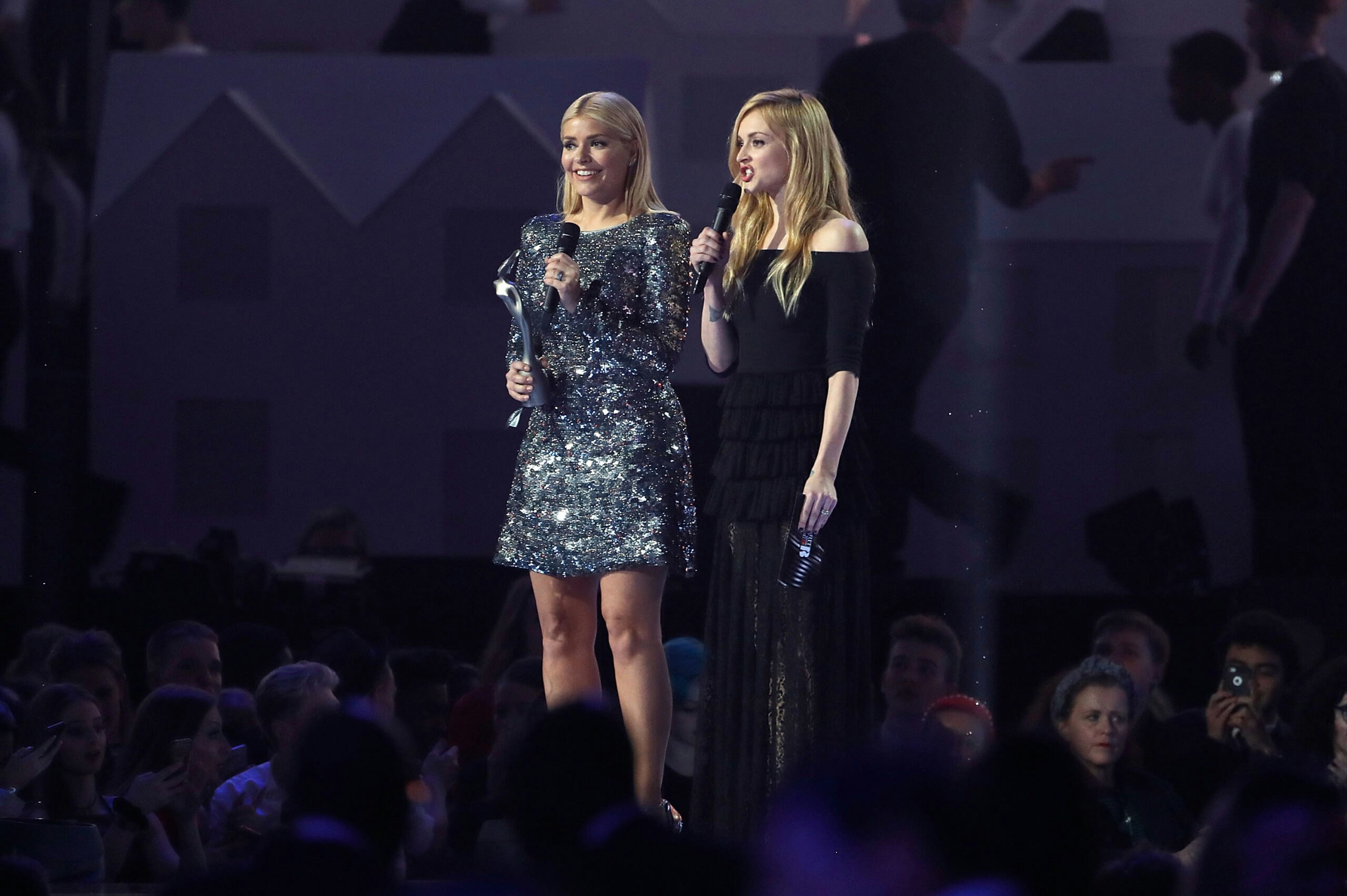 Holly Willoughby and Fearne Cotton presenting a Brit Award together back in 2017