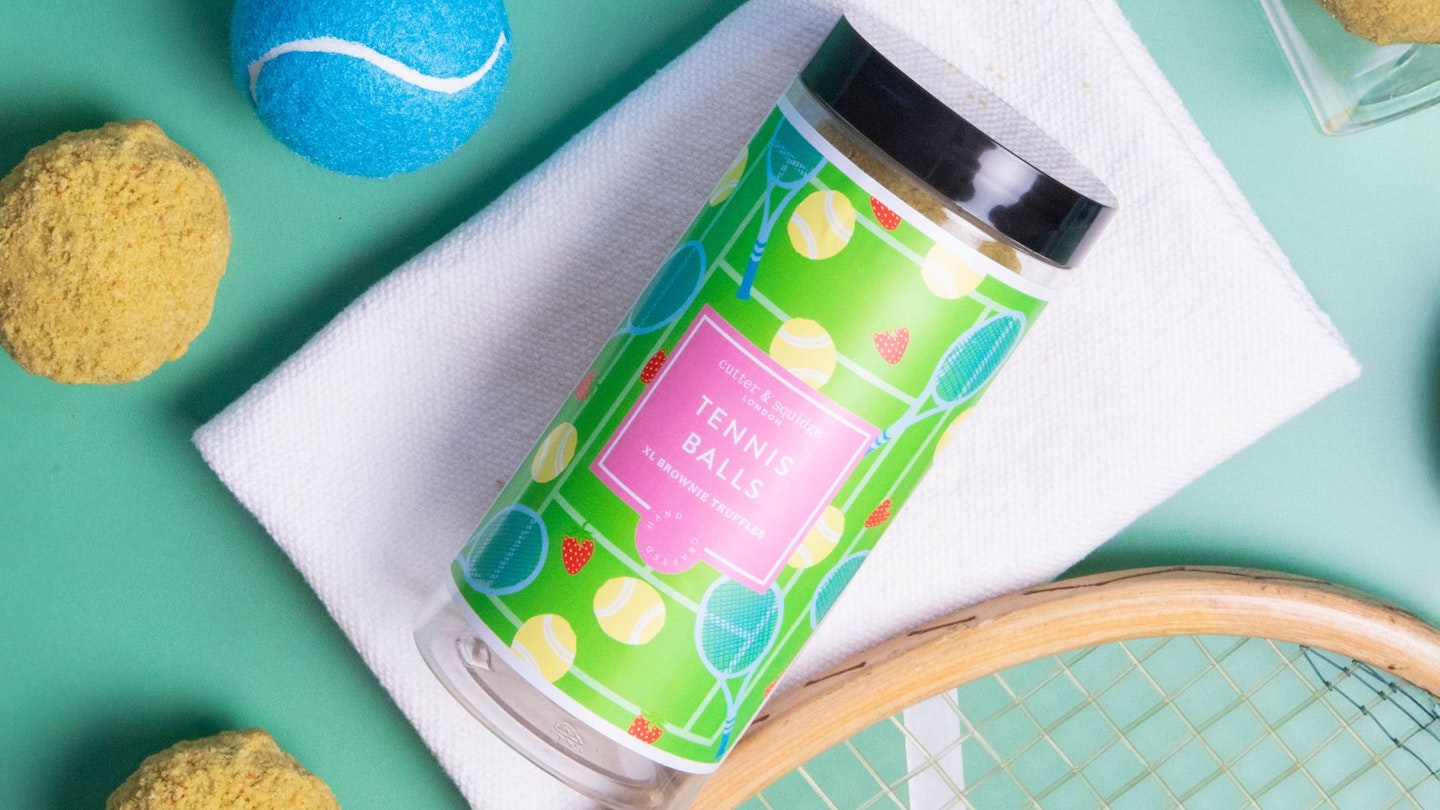 tennis ball sized truffles on a bright background