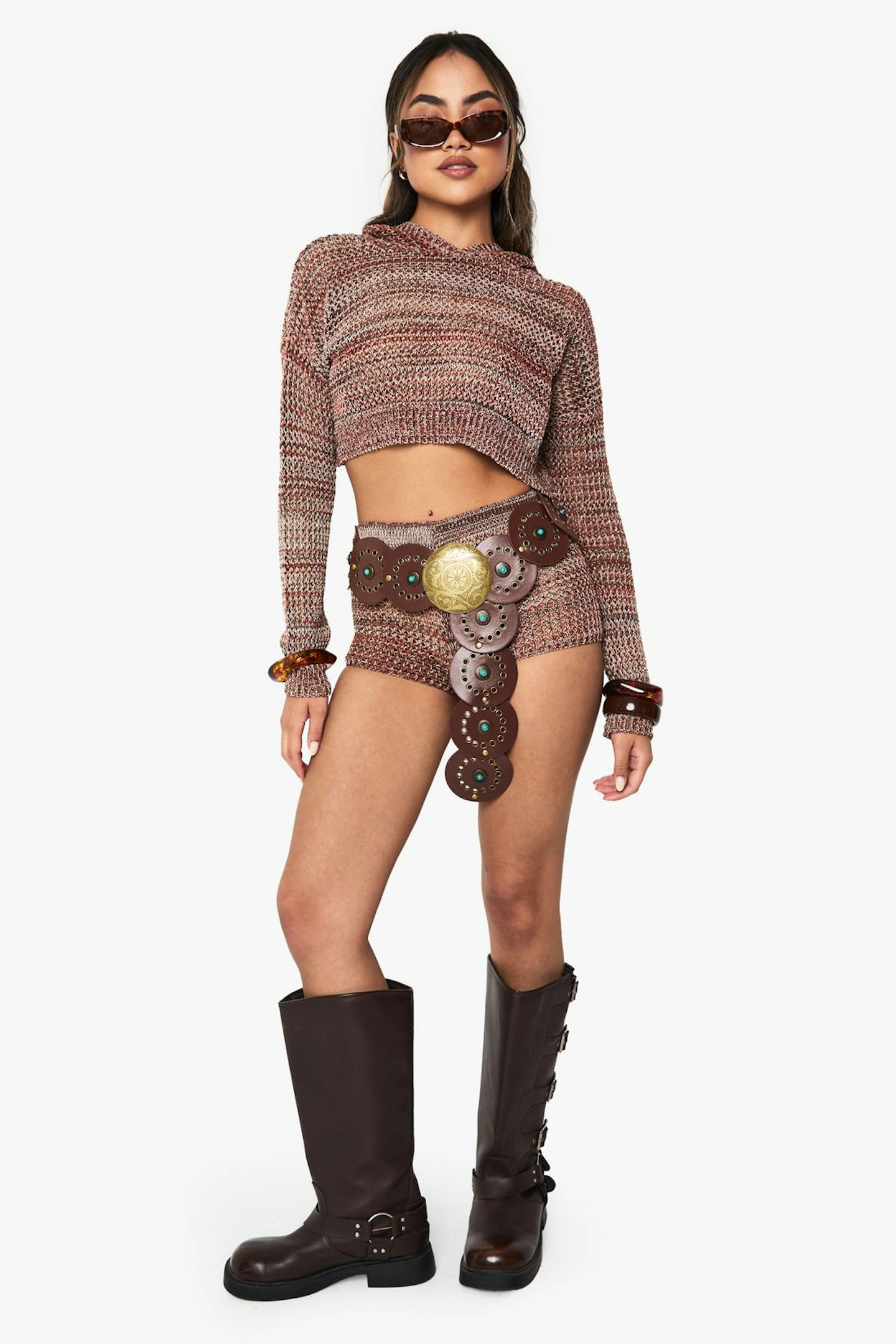 Boohoo Crochet Lightweight Festival Shorts