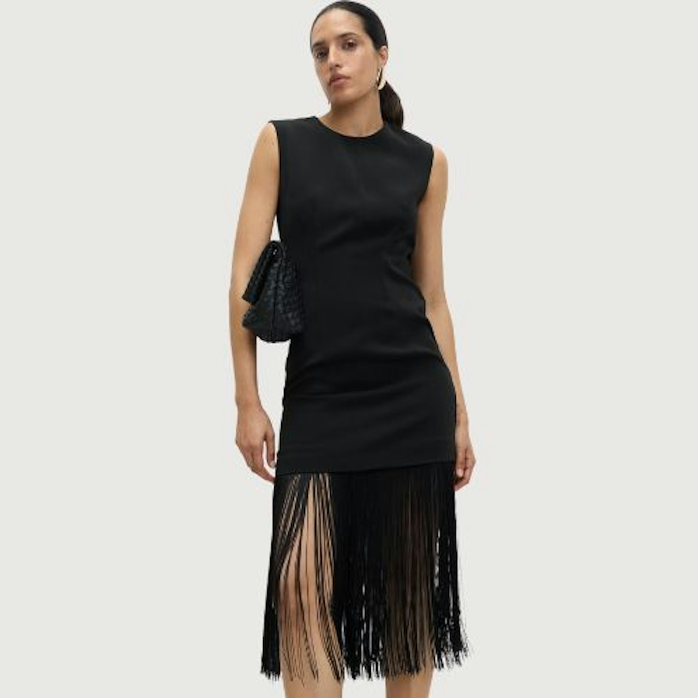 M&S Fringe Detail Midi Column Dress