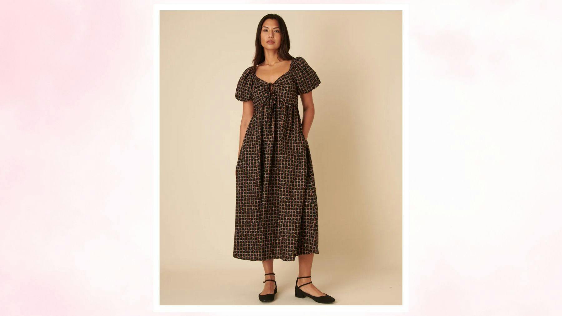 midi boho dress with sleeves Boho Chic Cotton Gauze Balloon Sleeve Midi Dress White