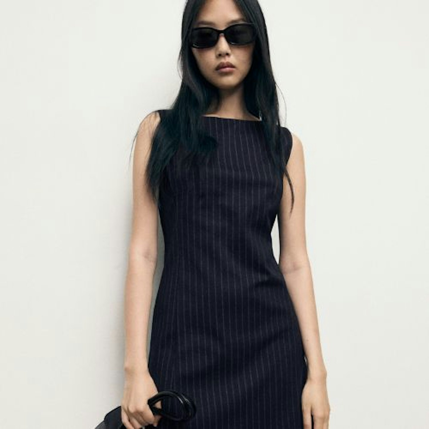 Mango Short Pinstripe Dress