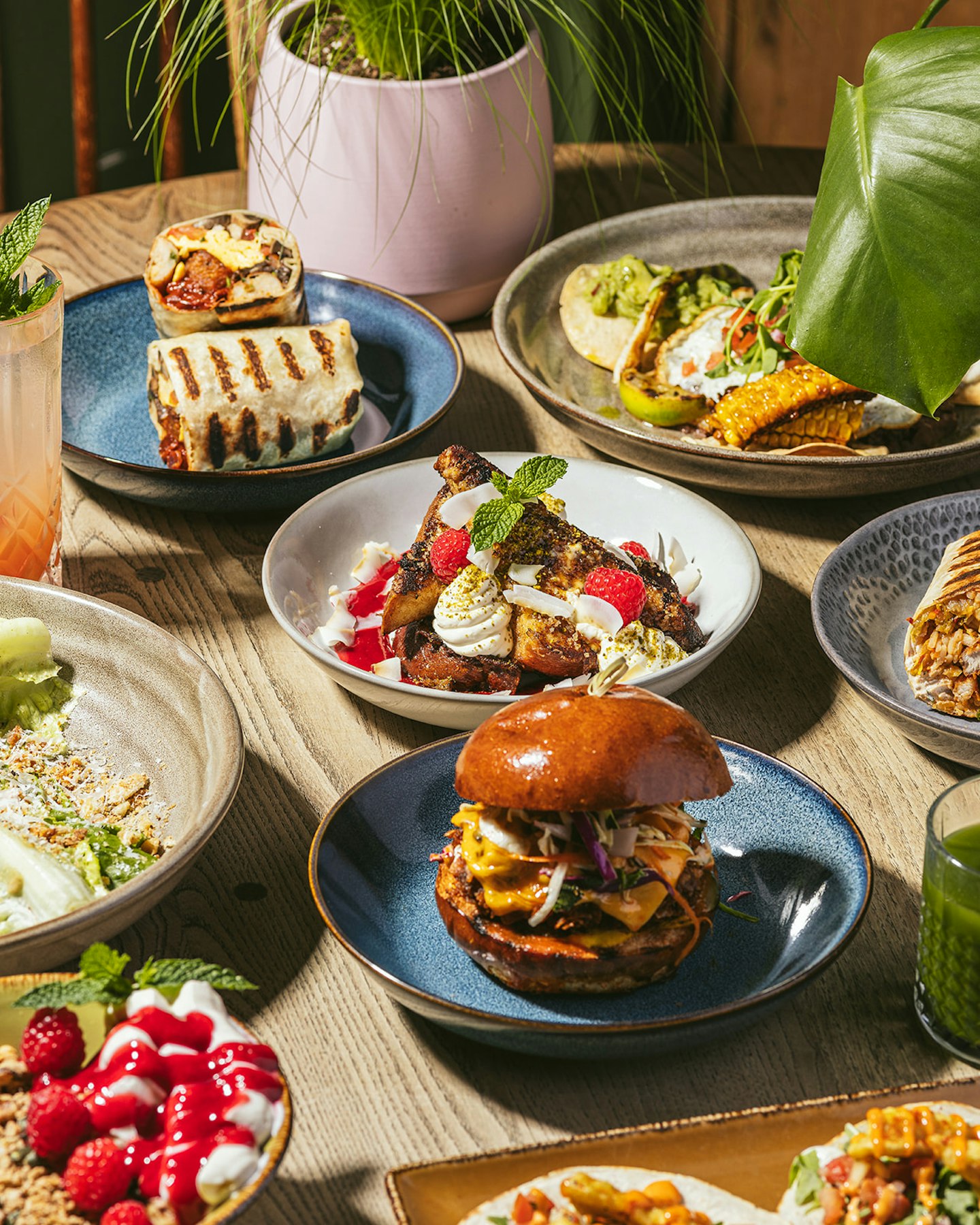 a table filled with latin american food