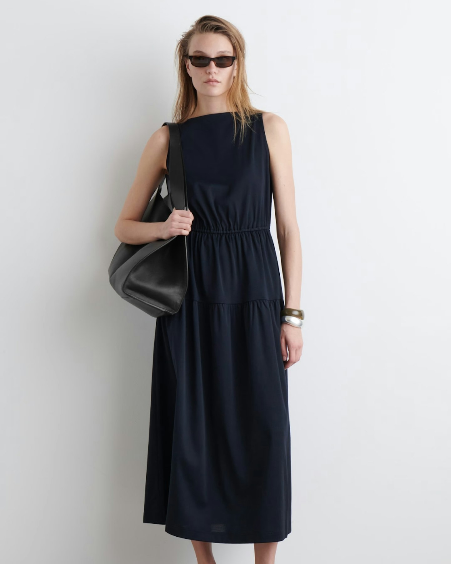 cos-boat-neck-gathered-midi-dress