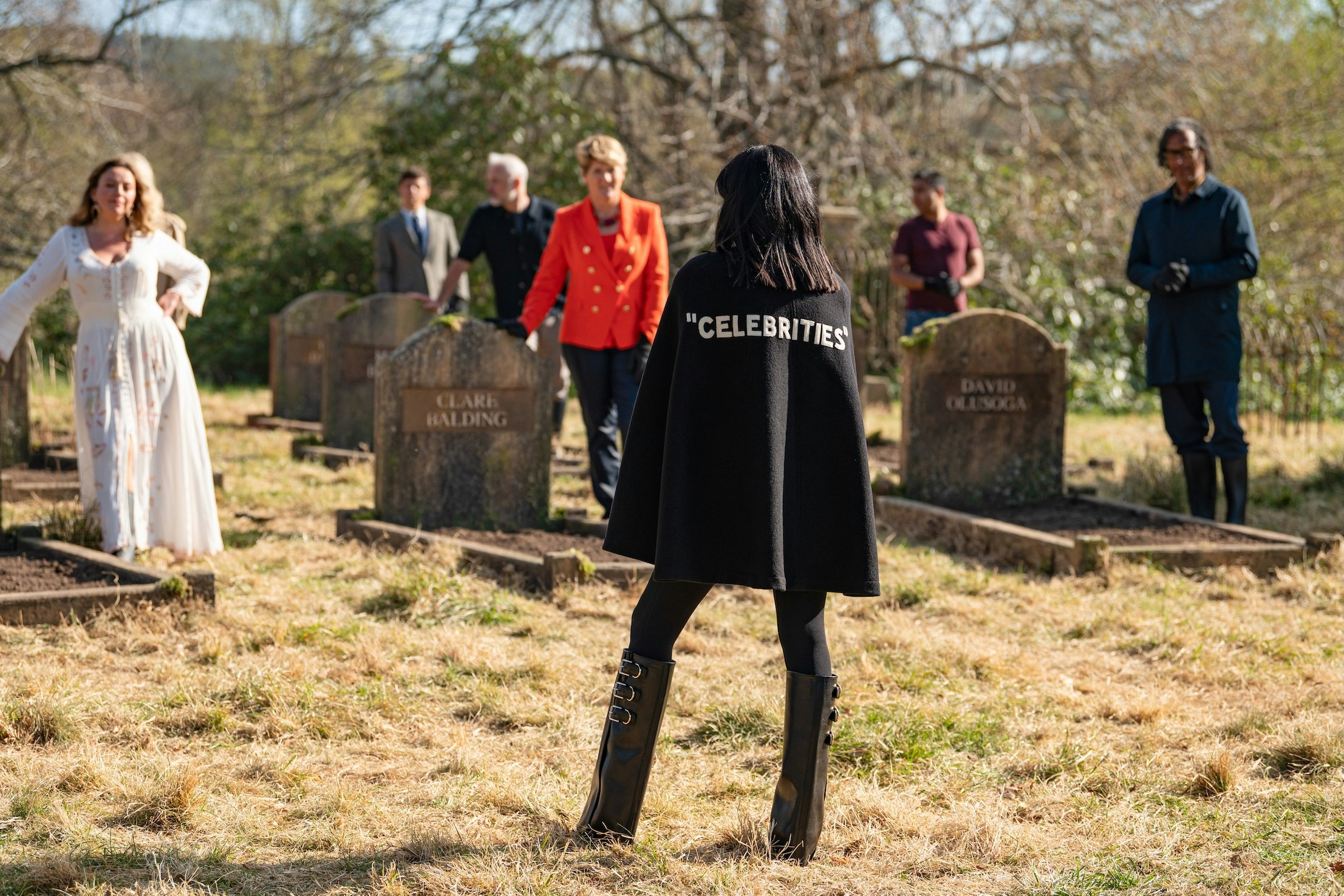 Claudia in the graveyard