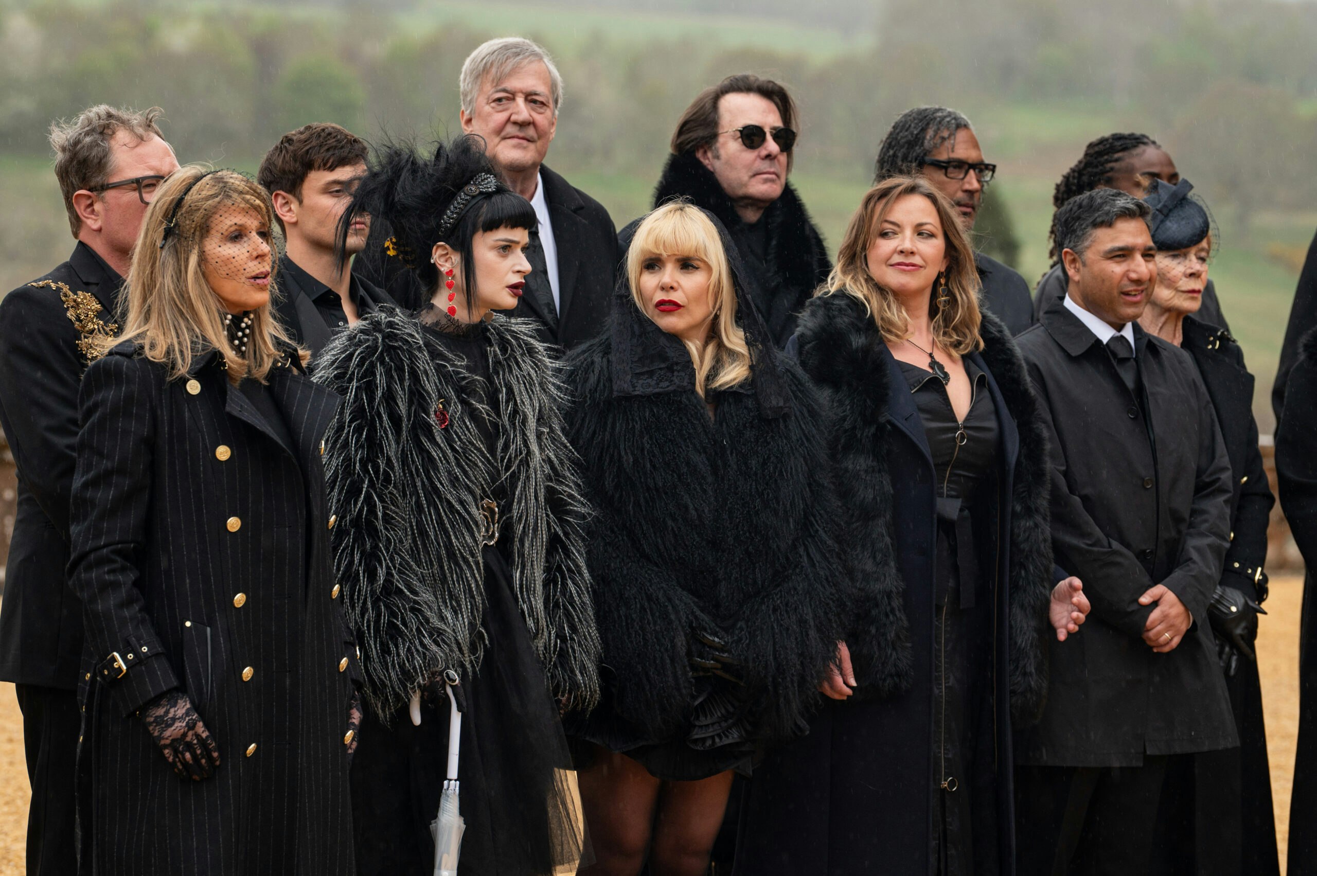Celebrity Traitors cast wearing black