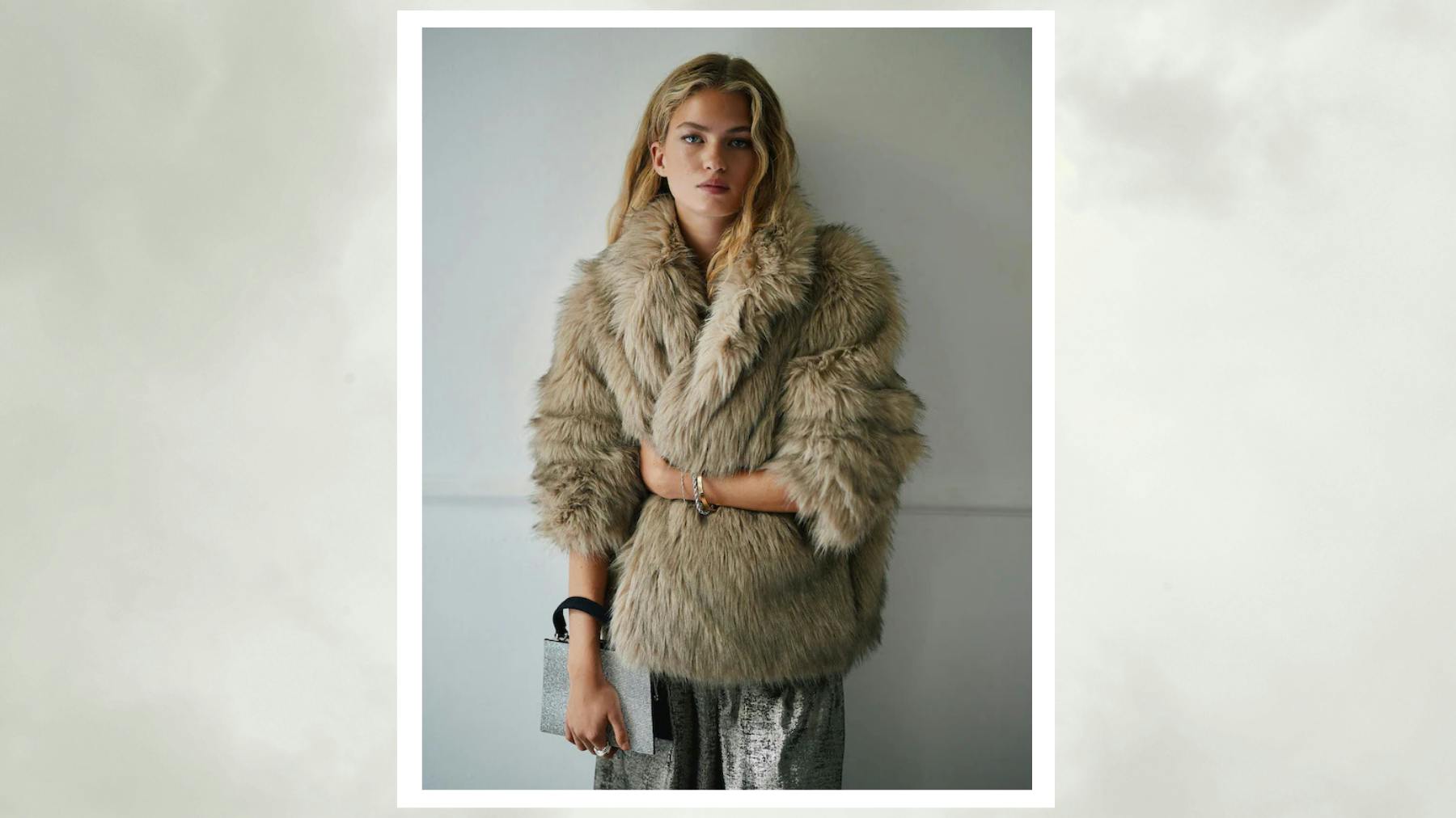 Faux Fur Jacket & Jogger Pants Set main image 1