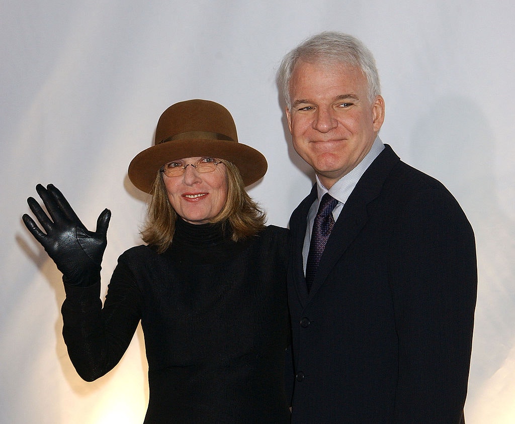 Diane Keaton and Steve Martin during Giorgio Armani Receives First "Rodeo Drive Walk Of Style" Award