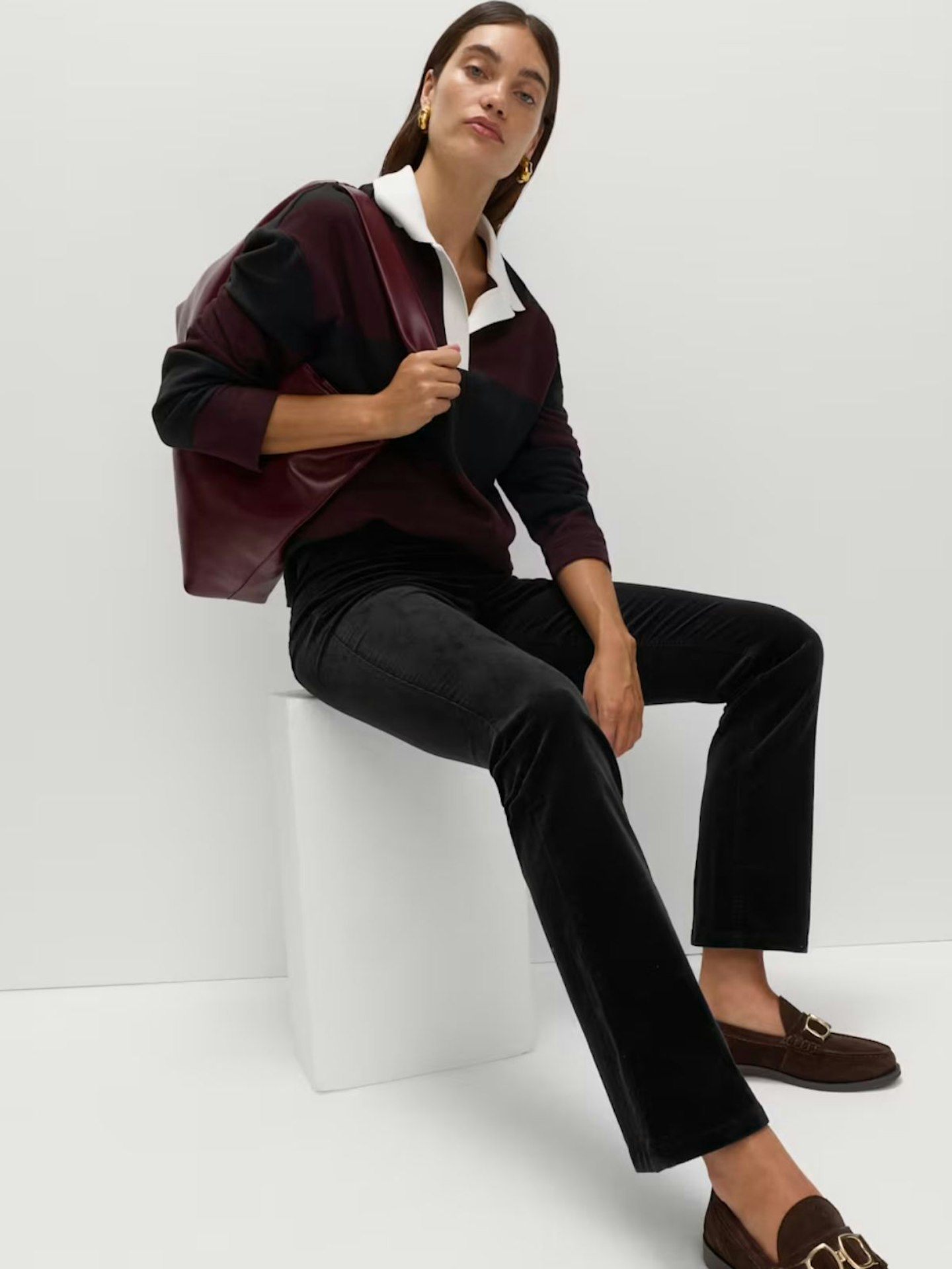 M&S Collection Cord High Waisted Flared Jeggings