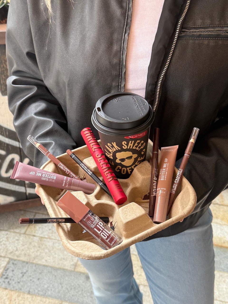 black sheep coffee plus rimmel make up