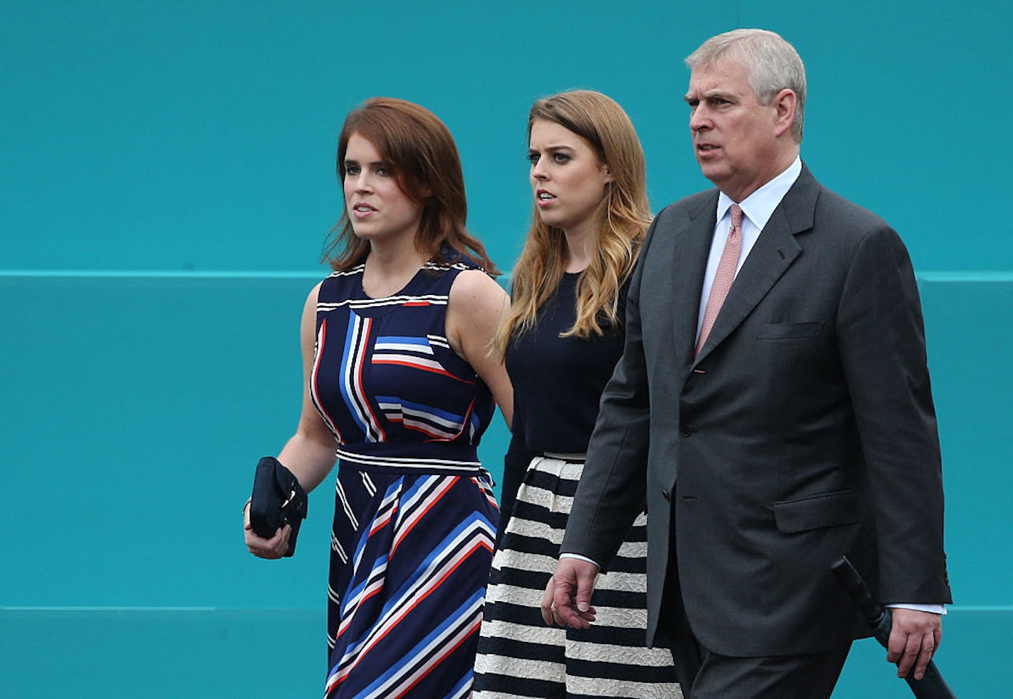 Princesses Beatrice and Eugenie with Andrew