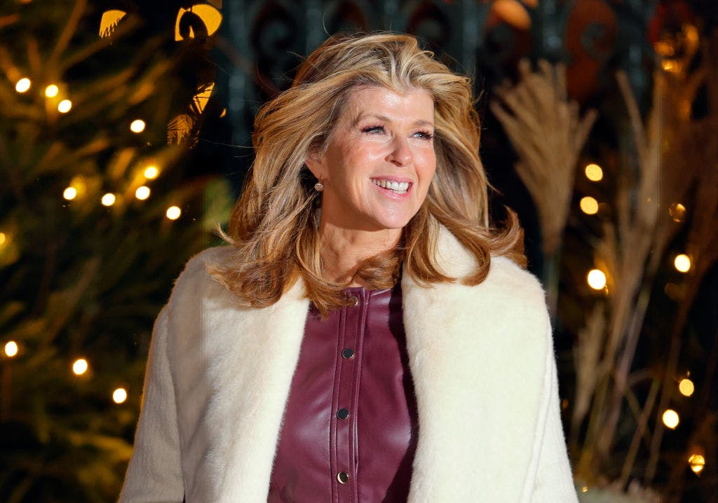 The presenter is smiling again thanks to her new man, two years after  Derek's death.
