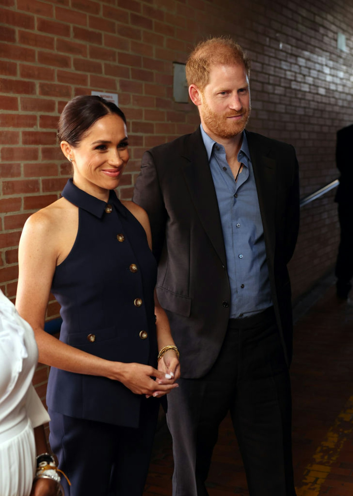 Prince Harry, Duke of Sussex and Meghan, Duchess of Sussex visit local charter school, Colegio Cultura Popular during The Duke and Duchess of Sussex's Colombia Visit